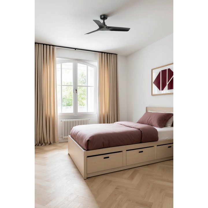 Faro HEY S Ventilador de techo negro