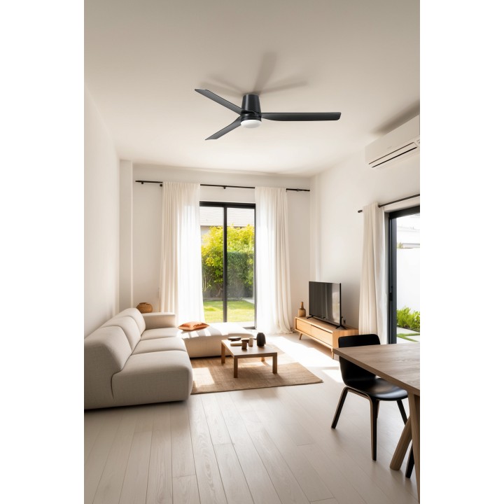Faro PUNT TUB M LED Ventilador de techo negro DC