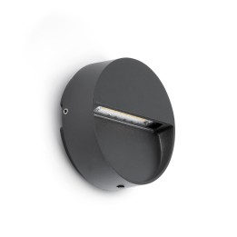 Faro DUNE R Aplique redondo gris oscuro de 3W 4CCT para Exterior - Faro 71960