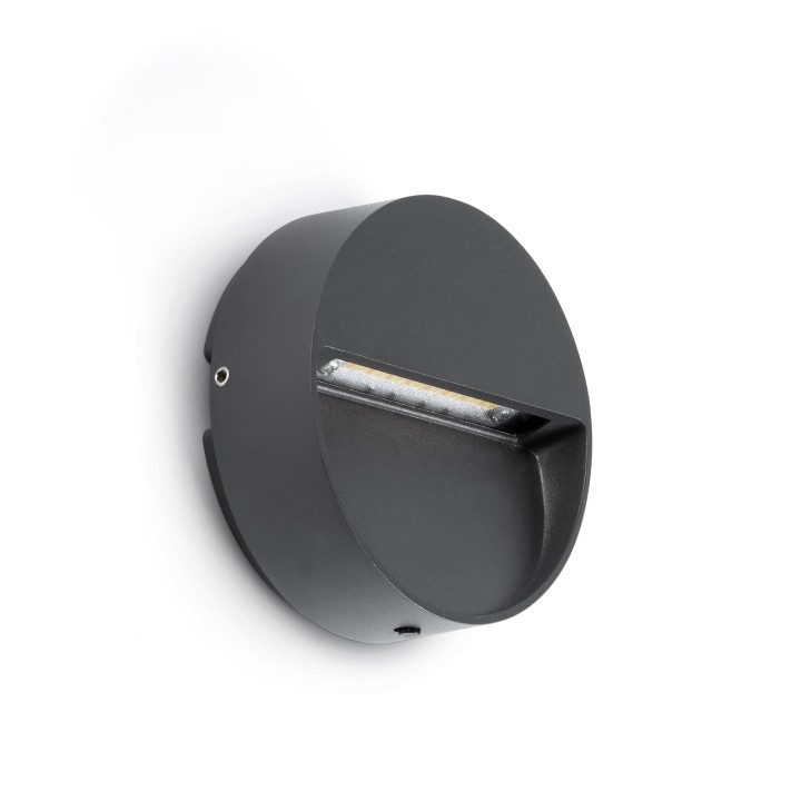 Faro DUNE R Aplique redondo gris oscuro de 3W 4CCT para Exterior - Faro 71960