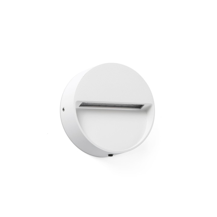 Faro DUNE R Aplique redondo blanco mate de 3W 4CCT para Exterior - Faro 71961