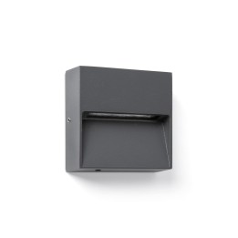 Faro DUNE SQ Aplique cuadrado gris oscuro de 3W 4CCT para Exterior - Faro 71963