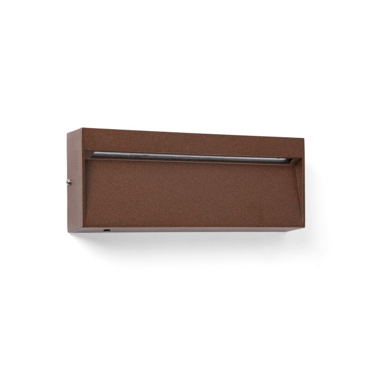 Faro DUNE R Aplique rectangular marrón óxido de 6W 4CCT para Exterior - Faro 71968