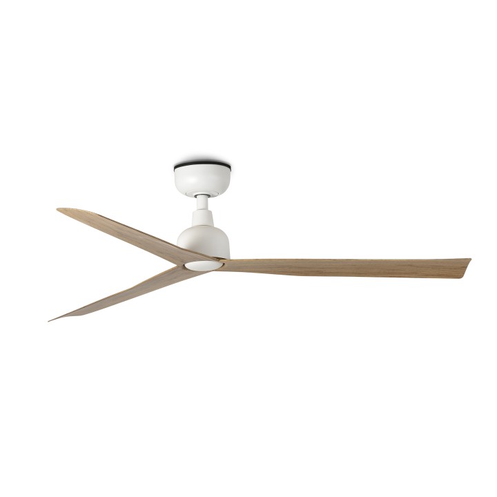Faro MARINE M Ventilador de techo de techo blanco/roble IP44 - Faro 34370