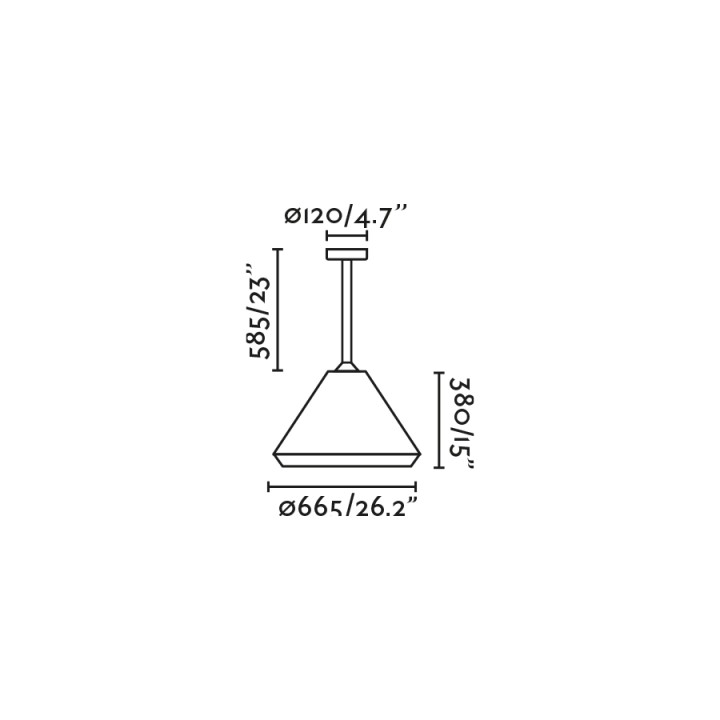 Faro SAIGON OUT T70 M Colgante fija café para Exterior - Faro 71622-06