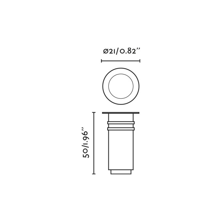 Faro GRUND Lámpara Empotrable blanco 1W 3000K 36º 24V para Exterior - Faro 70852