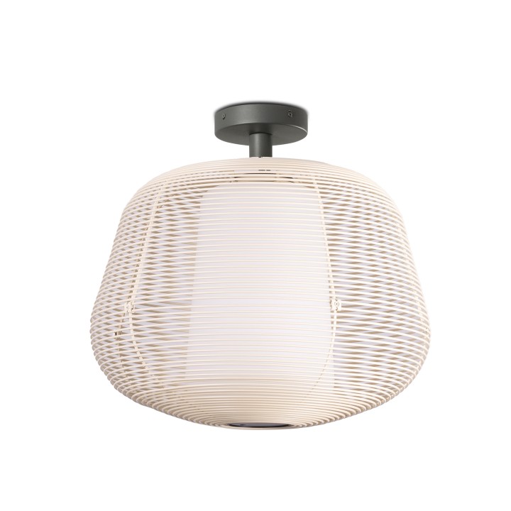 Faro NARA S Colgante fija beige 1xE27 para Exterior - Faro 72109-155