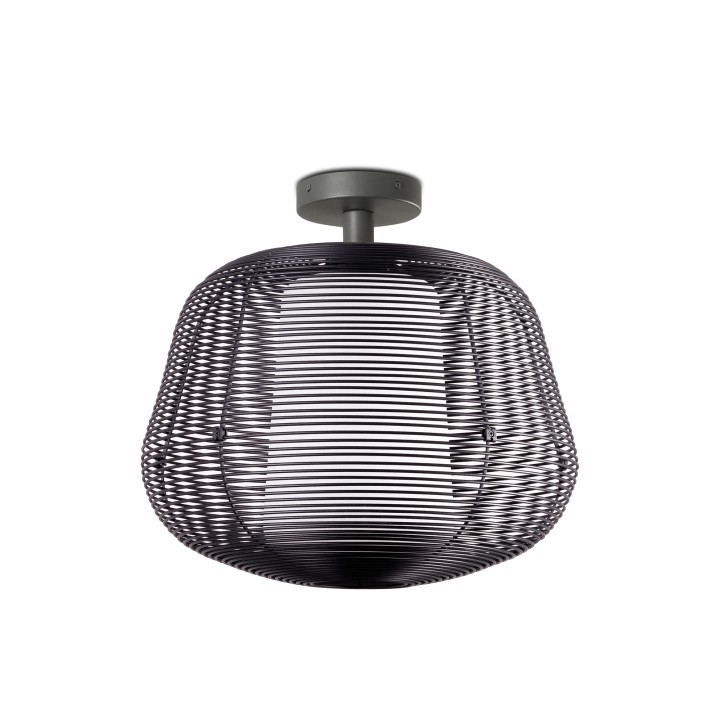 Faro NARA S Colgante fija negro 1xE27 para Exterior - Faro 72109-156