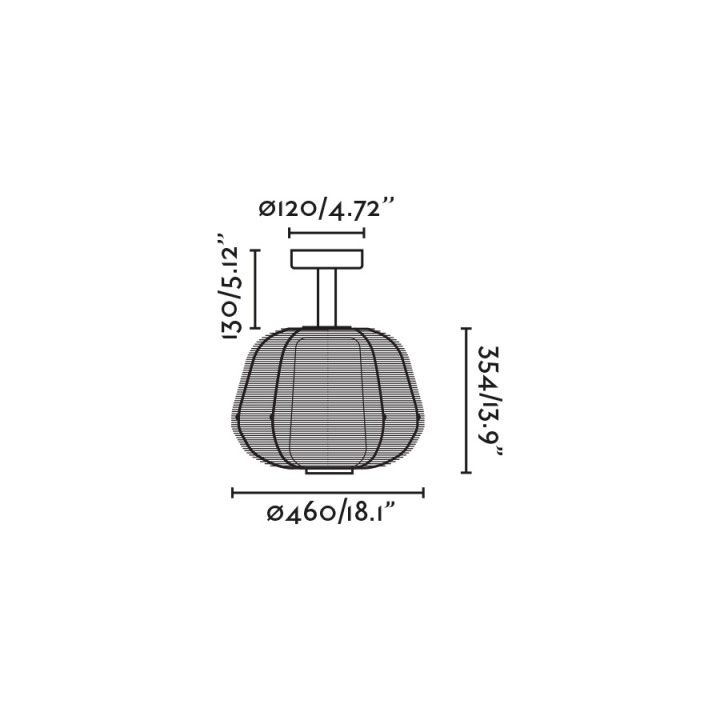 Faro NARA S Colgante fija marrón óxido 1xE27 para Exterior - Faro 72109-157