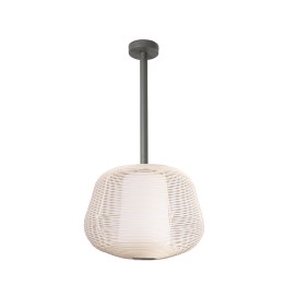 Faro NARA M Colgante fija beige 1xE27 para Exterior - Faro 72110-155