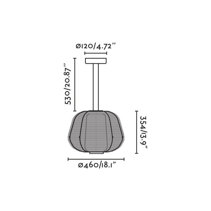 Faro NARA M Colgante fija marrón óxido 1xE27 para Exterior - Faro 72110-157