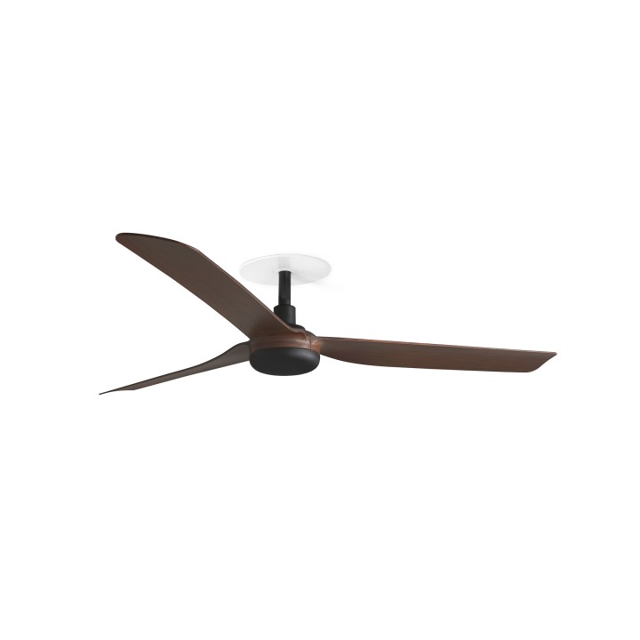 Faro PUNT RECESSED M Ventilador de techo negro/nogal - Faro 33817R