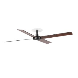 Faro RUDDER RECESSED 4 L Ventilador de techo negro/nogal - Faro 34356R
