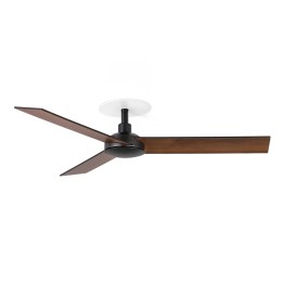 Faro RUDDER RECESSED 3 S Ventilador de techo negro/nogal - Faro 34296R