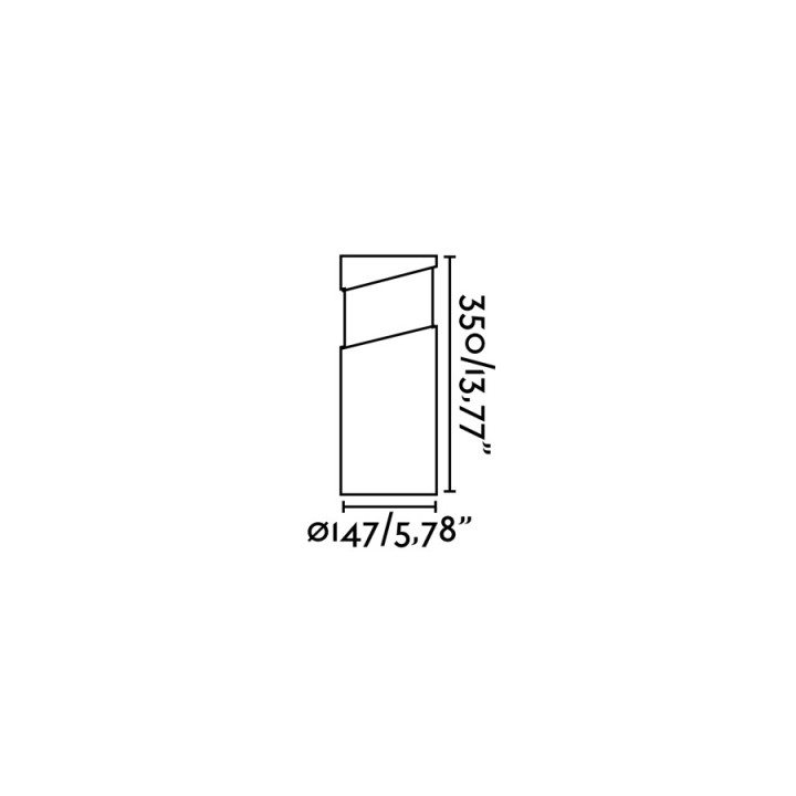 Faro BLOCK Baliza/sobremuro marrón arena para Exterior - Faro 74144