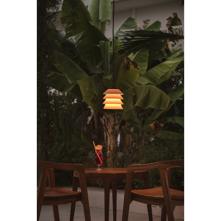 Faro TOBA Colgante con florón beige para Exterior - Faro 72126-164