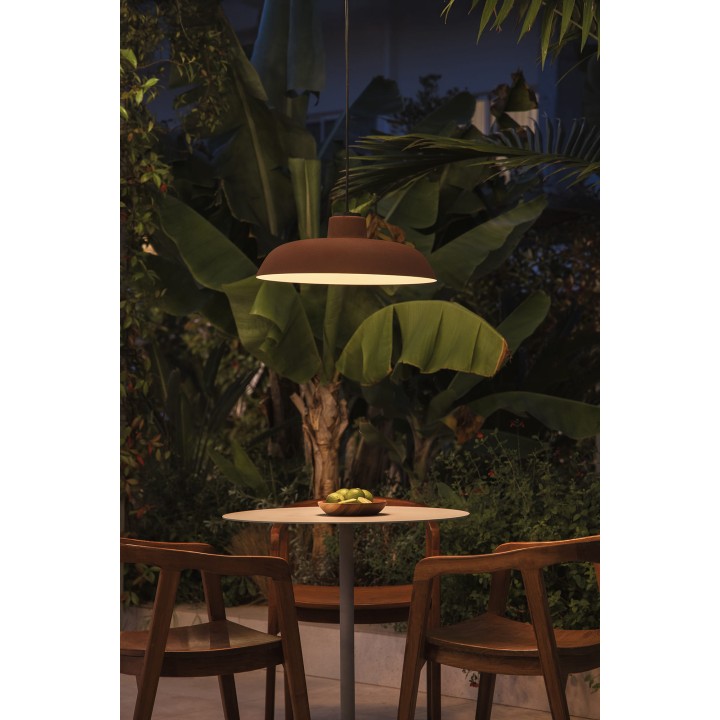 Faro SAGA Colgante con florón marrón óxido para Exterior - Faro 72126-171