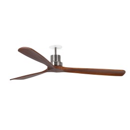 Faro LANTAU RECESSED L Ventilador de techo níquel mate/nogal - Faro 33370DCR