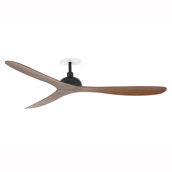 Faro GOTLAND RECESSED M Ventilador de techo negro/nogal - Faro 33447R