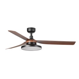 Faro PUNT TAK M Ventilador de techo negro/nogal 3000K - Faro 338172N