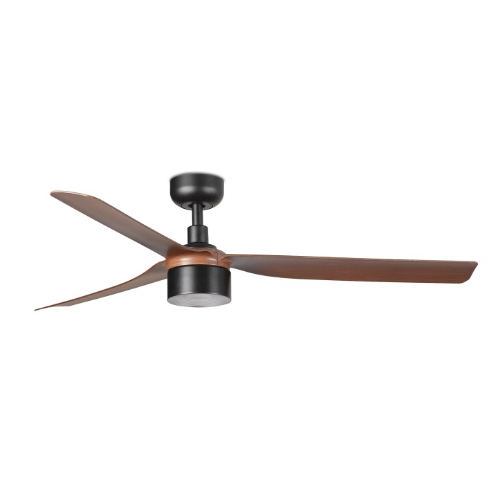 Faro PUNT TEK M Ventilador de techo negro/nogal 4000K - Faro 338173C