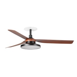 Faro PUNT RECESSED TAK M Ventilador de techo negro/nogal 3000K - Faro 33817R2N
