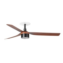 Faro PUNT RECESSED TEK M Ventilador de techo negro/nogal 4000K - Faro 33817R3C