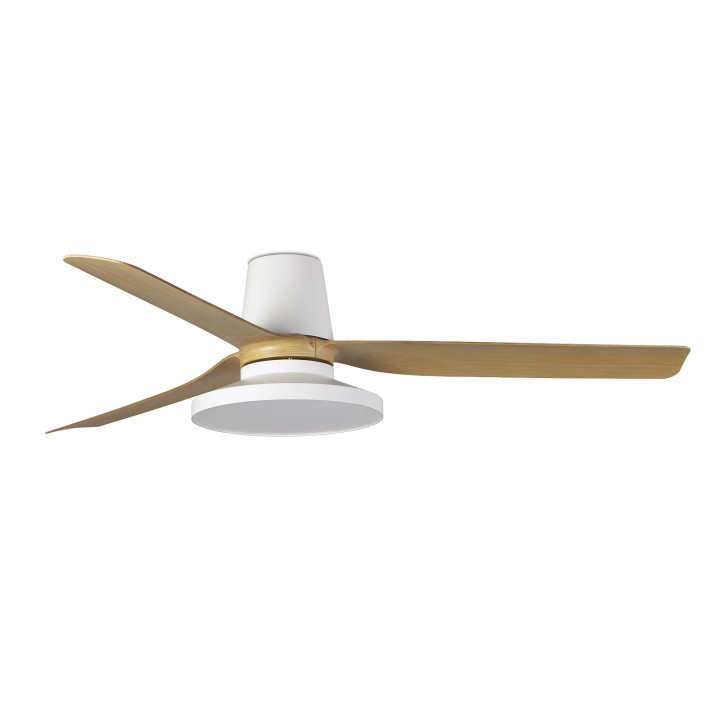 Faro PUNT TUB M TAK Ventilador de techo blanco/arce 2700K - Faro 338292W