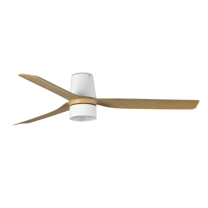 Faro PUNT TUB M TEK Ventilador de techo blanco/arce 3000K - Faro 338293N
