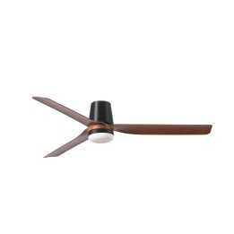 Faro PUNT TUB M Ventilador de techo negro/nogal 20W SWT - Faro 338311S