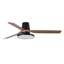 Faro PUNT TUB TAK M Ventilador de techo negro/nogal 3000K - Faro 338312N