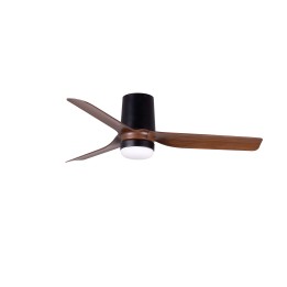 Faro MINI PUNT TUB S Ventilador de techo negro/nogal 20W SWT - Faro 338351S
