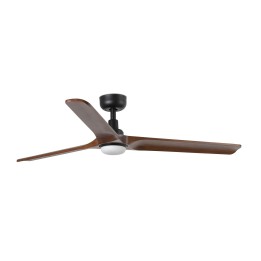 Faro HEYWOOD LED L Ventilador de techo negro/nogal 10W SWT - Faro 338091S
