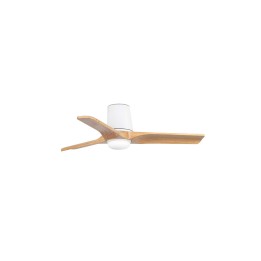 Faro HEYWOOD TUB LED S Ventilador de techo blanco/pino 10W SWT - Faro 338361S