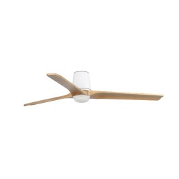 Faro HEYWOOD TUB LED L Ventilador de techo blanco/pino 10W SWT - Faro 338381S