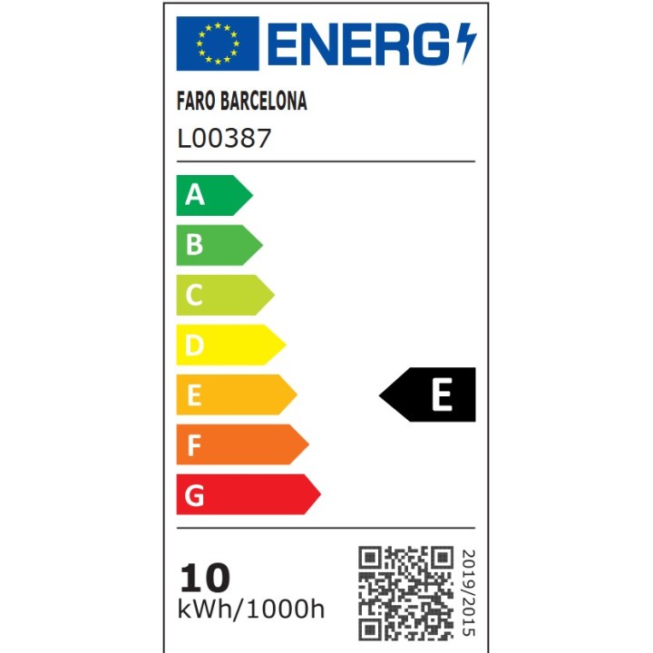 Faro HEYWOOD TUB LED L Ventilador de techo blanco/pino 10W SWT - Faro 338381S