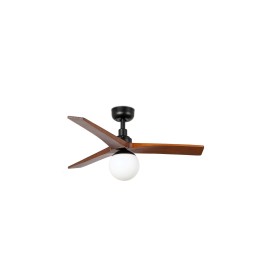 Faro KLIM S Ventilador de techo negro/nogal E27 - Faro 342781B