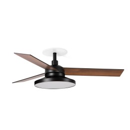 Faro RUDDER RECESSED TAK 4 S Ventilador de techo negro/nogal 3000K - Faro 34296R2N