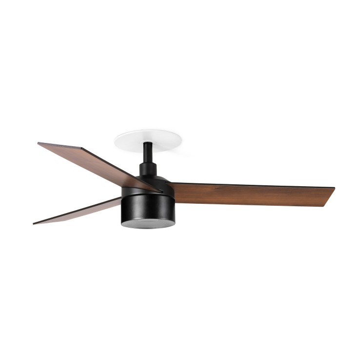 Faro RUDDER RECESSED TEK 3 S Ventilador de techo negro/nogal 4000K - Faro 34296R3C