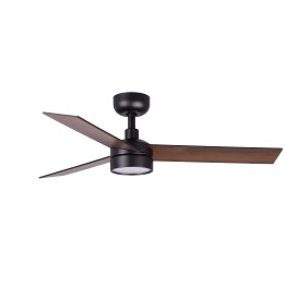 Faro RUDDER 3 S Ventilador de techo negro/nogal 20W SWT TUYA - Faro 34296WT1S