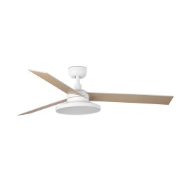 Faro RUDDER TAK 3 L Ventilador de techo blanco/fresno 2700K - Faro 342972W