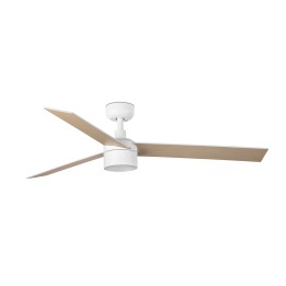 Faro RUDDER TEK 3 L Ventilador de techo blanco/fresno 3000K - Faro 342973N