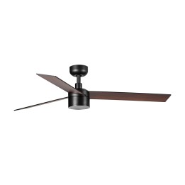 Faro RUDDER TEK 3 L Ventilador de techo negro/nogal 4000K - Faro 342983C