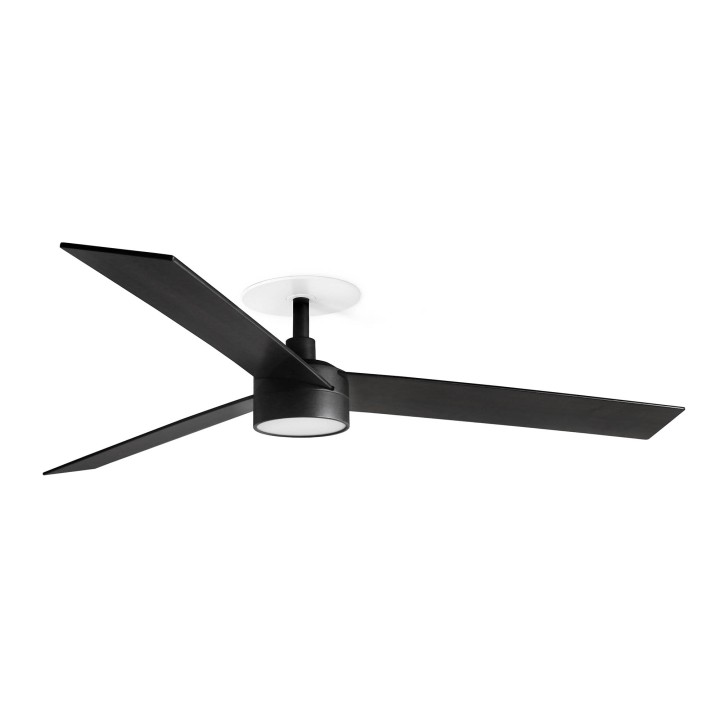 Faro RUDDER RECESSED 3 L Ventilador de techo negro/nogal 20W SWT - Faro 34298R1S