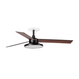 Faro RUDDER RECESSED TAK 3 L Ventilador de techo negro/nogal 3000K - Faro 34298R2N