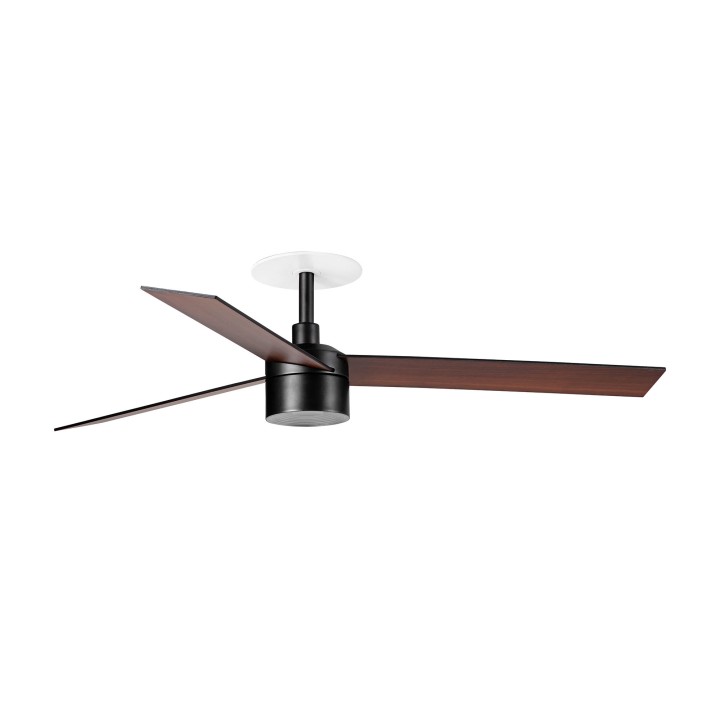 Faro RUDDER RECESSED TEK 3 L Ventilador de techo negro/nogal 4000K - Faro 34298R3C