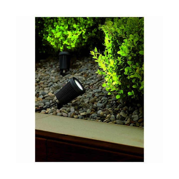 Proyector de Exterior con piqueta TIR IP66 GU10 7W Gris