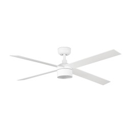 Faro RUDDER TEK 4 L Ventilador de techo blanco/fresno 3000K - Faro 343553N