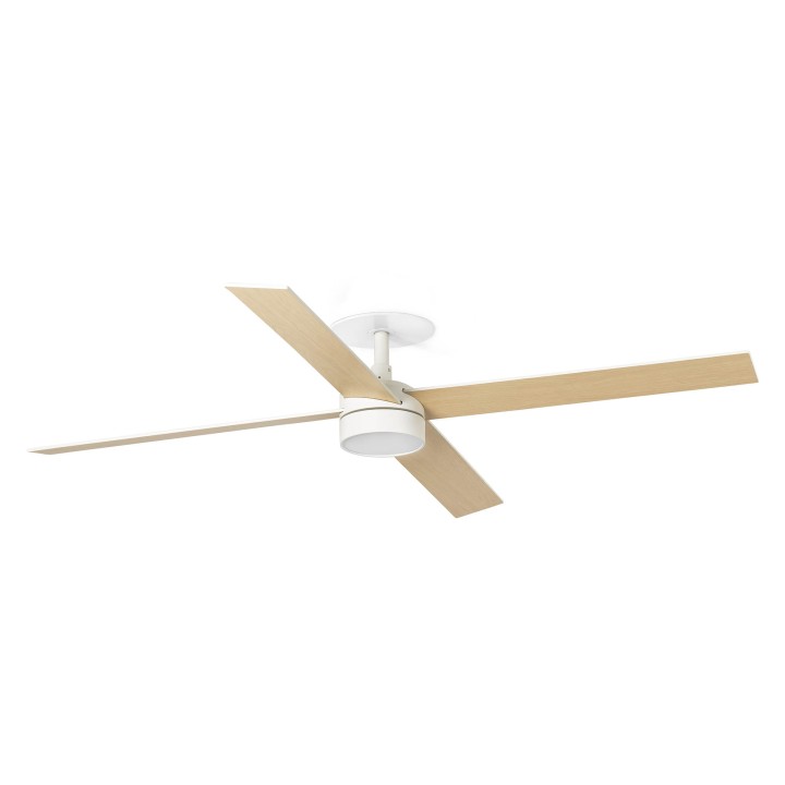 Faro RUDDER RECESSED 4 L Ventilador de techo blanco/fresno 20W SWT - Faro 34355R1S