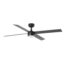 Faro RUDDER 4 L Ventilador de techo negro/nogal 20W SWT - Faro 343561S